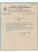 7471.   Stabilimento Chimico Farmaceutico - Carmelo Riccobono - Palermo 1929 - Material Y Accesorios