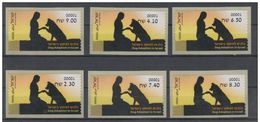 ISRAEL 2016 ATM KLUSSENDORF DOG ADOPTION FULL SET OF 6 STAMPS - Automatenmarken (Frama)