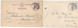 GERMAN EMPIRE1888 LETTER  &amp; 1889 POSTAL STATIONERY - Used Stamps