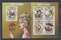 BURUNDI 2013 - Cinéma, Brigitte Bardot - Feuillet 4 Val + BF Neufs // Mnh // CV 36.00 Euros - Unused Stamps