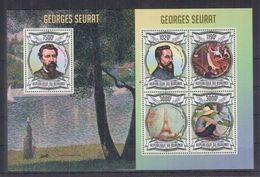 BURUNDI 2013 - Arts, Tableaux, Œuvres De Georges Seurat - Feuillet 4 Val + BF Neufs // Mnh // CV 36.00 Euros - Unused Stamps