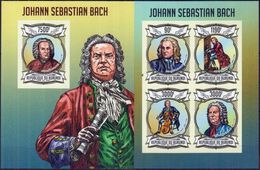 BURUNDI 2013 - Compositeurs, Musique, Johann Sebastian Bach - Feuillet 4 Val + BF ND Neufs / Mnh Imp / CV 71.00 Euros - Unused Stamps