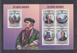 BURUNDI 2013 - Compositeurs, Musique, Richard Wagner - Feuillet 4 Val + BF ND Neufs // Mnh Imp // CV 71.00 Euros - Unused Stamps