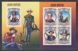 BURUNDI 2013 - Cinéma, John Wayne - Feuillet 4 Val + BF ND Neufs // Mnh Imp // CV 71.00 Euros - Unused Stamps