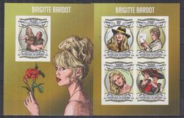 BURUNDI 2013 - Cinéma, Brigitte Bardot - Feuillet 4 Val + BF ND Neufs // Mnh Imp // CV 71.00 Euros - Unused Stamps