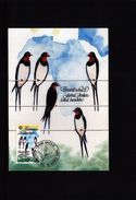 Liechtenstein 1986 Interesting Swallows Maximumcard - Zwaluwen