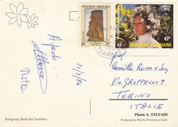 11264-CARTE POSTALE RANGIROA TIMBRES 47F + 7F - Brieven En Documenten