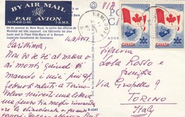 11267-CARTOLINA ILLUSTRATA AFFRANCATA COPPIA 5C CANADA - Briefe U. Dokumente