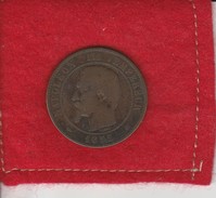 Lot .Napoléon III  10 Centimes 1855 K .chien ,  Et  10 Centimes  1853 D .  Second  Empire ..état  B. Dans Leur  Jus - 10 Centimes