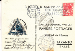 1934 - Amsterdam - Batavia, Volo Interrotto A Grottaglie - Storia Postale (Posta Aerea)