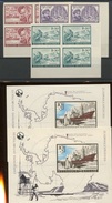 En Bloc De 4 Coin De Feuille Tirage De 35 Blocs En 1966  ANTARTIQUE 1391 - 1393 Et 2 Blocs - Polar Ships & Icebreakers