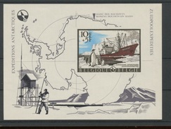 1966  Bloc De Belgique  Bateau Maga Dan Et Manchots Pinguins  Tirage De 370 Exemplaires  Birds Boat Ship - Other & Unclassified