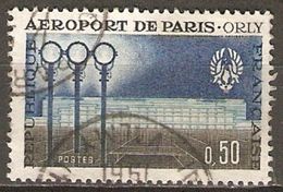 FRANCE   -   1961 .  Y&T N° 1283 Oblitéré Cachet Rond.   Aéroport De Paris - Orly - Oblitérés