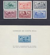 COSTA RICA PAN-AMERICAN SOCCER GAMES, SAN JOSE Sc C283-C289 MLH 1960 - Coupe D'Amérique Du Sud Des Nations