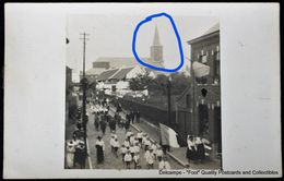 Sombreffe 1918 Rue De La Station (?) Cortège Défilé 1918 Photocarte - Sombreffe