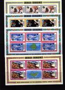Grenada Grenadines 1974 UPU  Michel 26-29 Kleinboegen / Sheets  Postfrisch / MNH - UPU (Union Postale Universelle)