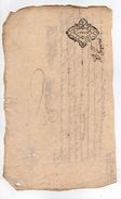 1771 - Document Manuscrit - Généralité De Rouen - Taxe 1 Sol (1/4 De Feuille) - Cachets Généralité