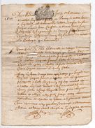 1688 - Document Manuscrit  2 Pages - Généralité D'Alençon  - Taxe De 1 Sol - Gebührenstempel, Impoststempel