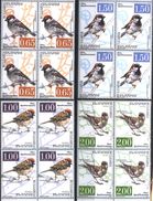 Mint Stamps In Blocks  Fauna Birds Sparrows 2017 From Bulgaria - Moineaux