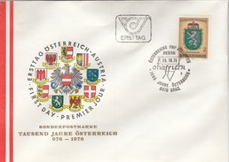 REPUBLIK OSTERREICH - FDC 1000 JAHRE ÖSTERREICH - GRAZ 25.10.76 - STEIEMARK  /6 - FDC