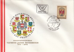 REPUBLIK OSTERREICH - FDC 1000 JAHRE ÖSTERREICH - EISENTADT 25.10.76 - BURGENLAND /6 - FDC