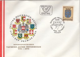 REPUBLIK OSTERREICH - FDC 1000 JAHRE ÖSTERREICH - WIEN 25.10.76 - NIEDERÖSTERREICH /6 - FDC