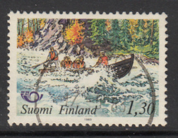 Finland 1983 Used Scott #676 1.30m Kitkajoki River Rapids - Nordic Cooperation - Kanu