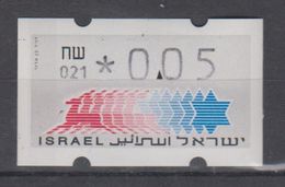 ISRAEL 1988 KLUSSENDORF ATM 0.05 SHEKELS NUMBER 021 - Franking Labels