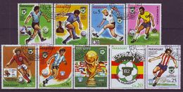 PARAGUAY 3327-3335,used,falc Hinged,football - Oblitérés