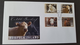 Norfolk Island 2008 Cattle Breeds   FDC - Isola Norfolk