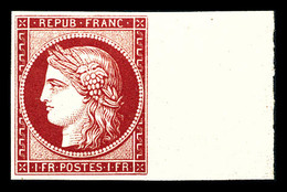 ** N°6f, 1f Carmin, Impression De 1862, Fraîcheur Postale Bdf. SUP (certificat)   Qualité: ** - 1849-1850 Cérès