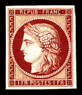 ** N°6f, 1f Carmin, Impression De 1862, Fraîcheur Postale. SUP (certificat)   Qualité: ** - 1849-1850 Ceres