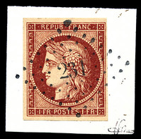 O N°6A, 1F Rouge-brun Obl PC '231' Sur Son Support. SUPERBE. R. (signé Scheller/certificat)   Qualité: O   Cote: 3000 Eu - 1849-1850 Cérès