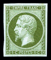 ** N°11, 1c Olive, Fraîcheur Postale. SUP (certificat)   Qualité: ** - 1853-1860 Napoléon III