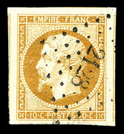 O N°13A, 10c Bistre Type I, Grandes Marges, Pièce Choisie (certificat)   Qualité: O - 1853-1860 Napoléon III.
