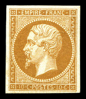 ** N°13B, 10c Brun-clair Type II, Fraîcheur Postale, SUP (signé Calves/certificat)   Qualité: ** - 1853-1860 Napoléon III.