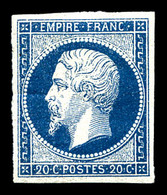 * N°14A, 20c Bleu Type I. TB   Qualité: *   Cote: 450 Euros - 1853-1860 Napoléon III.