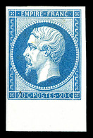 * N°14B, 20c Bleu Type II, Bdf. TTB (signé Margues/certificat)   Qualité: *   Cote: 550 Euros - 1853-1860 Napoléon III