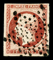 O N°18, 1F Carmin Obl étoile De Paris, TTB (signé Scheller/certificat)   Qualité: O   Cote: 3250 Euros - 1853-1860 Napoléon III.