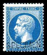 * N°22d, 20c Bleu Surchargé 'SPECIMEN'. TB   Qualité: *   Cote: 400 Euros - 1862 Napoléon III