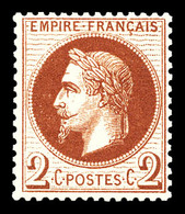 ** N°26B, 2c Rouge-brun Clair Type II. TTB (signé Calves)   Qualité: ** - 1863-1870 Napoléon III Con Laureles