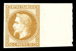 ** N°28Aa, 10c Bistre Impression De Rothschild Bdf, Fraîcheur Postale. SUP (certificat)   Qualité: ** - 1863-1870 Napoléon III Con Laureles