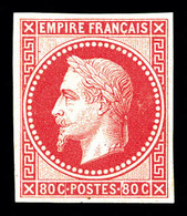 ** N°32b, Rothschild, 80c Rose Non Dentelé, SUP (certificat)   Qualité: ** - 1863-1870 Napoleone III Con Gli Allori