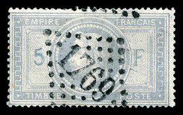 O N°33, 5F Violet-gris, Des Défauts Mais Belle Présentation   Qualité: O   Cote: 1100 Euros - 1863-1870 Napoleone III Con Gli Allori