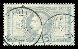O N°33a, 5F Violet-gris Obl Légère, Centrage Exceptionnel, Très Jolie Pièce. SUPERBE (signé Calves/certificats)   Qualit - 1863-1870 Napoléon III Con Laureles