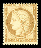 ** N°36, 10c Bistre-jaune, Infime Point De Gomme, SUP (certificat)   Qualité: ** - 1870 Siège De Paris