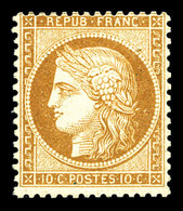 * N°36, 10c Bistre-jaune, TB (signé Scheller/certificat)   Qualité: *   Cote: 950 Euros - 1870 Assedio Di Parigi