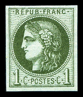 ** N°39A, 1c Olive Report 1, Fraîcheur Postale, SUP (certificat)   Qualité: ** - 1870 Emissione Di Bordeaux