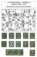 O N°39B, 1c Bordeaux Report 2: Bloc Report De 15 Exemplaires Reconstitué Comprenant 1 Bande De Quatre, Des Nuances Et Ob - 1870 Bordeaux Printing