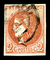 O N°40Ba, 2c Rouge Brique Report 2, Très Jolie Couleur, TB (signé/certificat)   Qualité: O   Cote: 900 Euros - 1870 Ausgabe Bordeaux